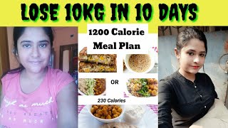 Indian Meal Plan To Lose Weight  lose 10kg in 2 weeks  1200 calorie diet what i eat in a day [upl. by Diarmuid143]