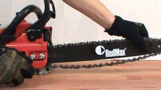 How to Tension the Chain  RedMax Chainsaw [upl. by Caffrey39]