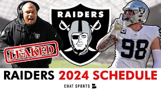 Las Vegas Raiders 2024 Schedule Opponents amp Instant Analysis  NFL Schedule Release [upl. by Llertnac]