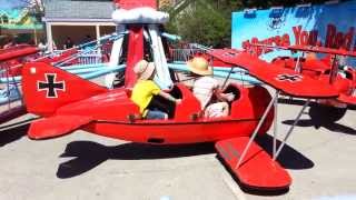 Snoopy vs Red Baron Ride at Canadas Wonderland in Planet Snoopy [upl. by Tollmann130]