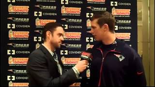 NFL ESPN America Interviews Patriots Zoltan Mesko in London [upl. by Nnaeirrac]