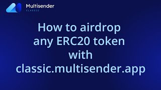 How to airdrop any ERC 20 token with multisender app [upl. by Anomor]