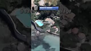 Vue aérienne de « La Madrague » propriété de Brigitte Bardot à SaintTropez [upl. by Strickman]