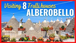 ALBEROBELLO Puglia Italy walking tour in 4k Inside Trulli houses [upl. by Enyamrahs]