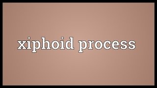 Xiphoid process Meaning [upl. by Helga40]