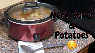 Slow Cooker Ideas How to cook Neck bones amp potatoes [upl. by Toney496]