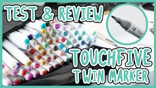 TEST amp REVIEW TOUCHFIVE TWIN MARKER y en muchos papeles xD [upl. by Harmaning]