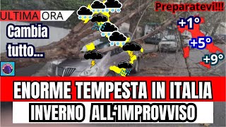 METEO ITALIA ARRIVA ENORME TEMPESTA FREDDA GIULIACCI CAMBIA TUTTO E SARA IMPROVVISAMENTE INVERNO [upl. by Ettevad]