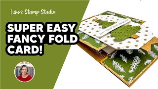 Make a Fancy Fold Christmas Card the Easy Way [upl. by Aiykan]