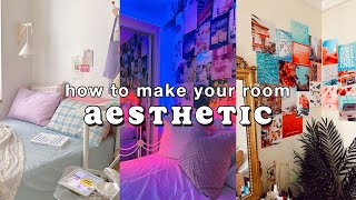 how to make your room aesthetic✨with things at home  cheap decor [upl. by Yraunaj]