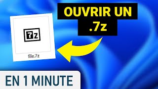 Décompresser un fichier au format 7z sur Windows [upl. by Rehteh914]