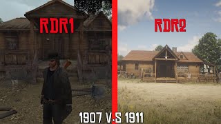 Red Dead Redemption VS Red Dead Redemption 2  Beechers Hope Comparison [upl. by Canon]