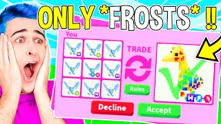 Trading ONLY FROST DRAGONS In Adopt Me Roblox EVIL TWIN Jeffo HACKED Me  Evil Twin REVEAL [upl. by Loredo]