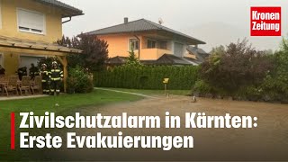 Zivilschutzalarm in Kärnten Erste Evakuierungen  kronetv NEWS [upl. by Phemia]