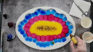 1819 Large Rainbow Geode Shaped 3D Bloom Platter [upl. by Gunilla]