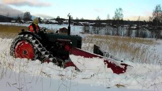 Bolinder Munktell 36 With Halftrack and Giant Snowplough FULL HD [upl. by Ahtnammas]