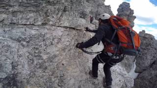 Ferrata delle Forcelle  Pian di Cengia Dolomiti di Sesto [upl. by Franza654]