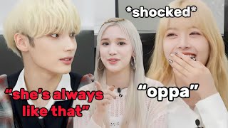 TXT HUENINGKAI exposing his sister kep1er BAHIYYIH in front of EUNCHAE [upl. by Feodor]