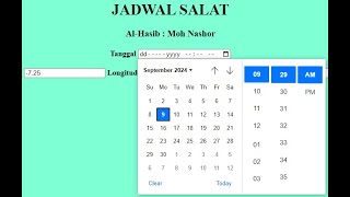 Jadwal Shalat Isya Shubuh Thulu dan Dluha Surabaya JavaScript [upl. by Helmut]