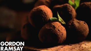 Handmade Mint Chocolate Truffles Part 1  Gordon Ramsay [upl. by Suirrad498]