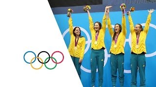 Australia Set New Olympic 4 x 100m Freestyle Record  London 2012 Olympics [upl. by Iden]