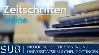 EJournals im Göttinger Universitätskatalog finden [upl. by Alekahs]