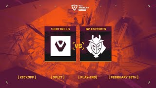 Sentinels vs G2 Esports  VCT Americas Kickoff  PlayIn Stage  Map 3 [upl. by Anahsed985]