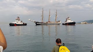 Barcolana 55 larrivo a Trieste della nave scuola Palinuro [upl. by Ardnala]