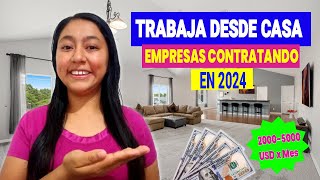 Gana 5000 USD x Mes Empresas que siempre contratan Por internet trabajo remoto en todo el mundo [upl. by Abibah]