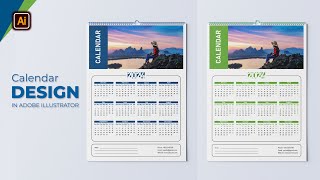 Create a stunning calendar design in Adobe Illustrator [upl. by Estrella]