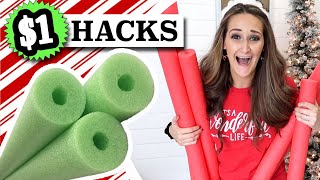 NEVER BEFORE SEEN Pool Noodle HACKS 🎄 Christmas in July 2024  Dollar Tree DIY [upl. by Divadleahcim]