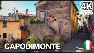 Capodimonte Viterbo  Picturesque town in Italy  Walking tour 4K  Summer 2023 🇮🇹 [upl. by Ylnevaeh]