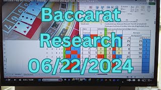 Baccarat Play 06222024 1 Strategy 1 Bankroll Management Baccarat Research [upl. by Esej]