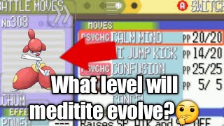 How to evolve meditite to medicham on pokemon rubysapphire and emerald [upl. by Eidnew]