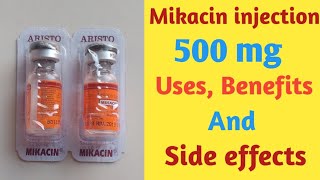 Mikacin 500 mg injection uses in hindi। Amikacin 500mg injection। Uses। Side effects। [upl. by Hassin]