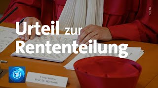 Bundesverfassungsgericht Frauen dürfen bei Betriebsrententeilung nicht benachteiligt werden [upl. by Pembroke]