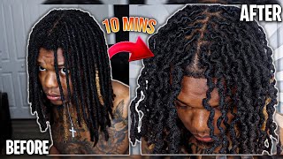 DREADLOCK TwistOut Tutorial In 10 Minutes Or Less  Wash amp Haircut [upl. by Iaw]