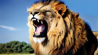 Lions roaring and growling  Hear a lion ROAR  Lions in nature in 4K [upl. by Stephine]