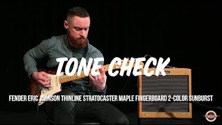 TONE CHECK Fender Eric Johnson Thinline Stratocaster Two Color Sunburst [upl. by Ettenauq]