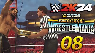 WWE 2K24  SHOWCASE 08 40 Years of Wrestlemania  Orton vs Rollins  Lesnar vs Reigns [upl. by Westfall]