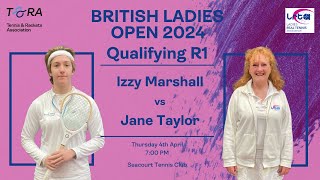 Real Tennis British Ladies Open 2024  Qualifying R1  Izzy Marshall vs Jane Taylor [upl. by Ier980]