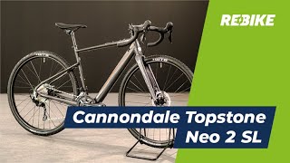 EBike Review Das Cannondale Topstone Neo SL 2 EGravelbike  Rebikecom [upl. by Ahaelam]