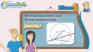 Mittelsenkrechte und Winkelhalbierende  Klasse 6 ★ Übung 1 [upl. by Dnallor669]