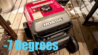 Will A Honda Generator Start In Sub Zero Temps [upl. by Ahteral593]