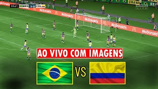 BRASIL X COLÔMBIA AO VIVO COM IMAGENS  AMISTOSO INTERNACIONAL 2024  FUTEBOL FEMININO  FIFA 23 [upl. by Atinhoj379]