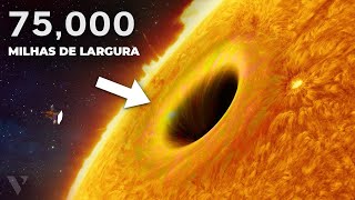 A NASA Descobre Um Enorme Buraco De 75 000 Milhas No Sol [upl. by Yssirhc]