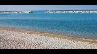 spiaggia libera Sassonia di Fano mare Adriatico [upl. by Nauqes]