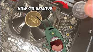 HOW TO REMOVE CMOS BATTERY UNDER 1 MINUTE🥱🔋 [upl. by Rramal]