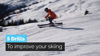 How to Ski  5 Drills to Improve Your Skiing [upl. by Atteuqram218]