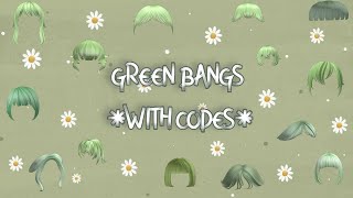 Codes for green bangs  Bloxburg and Brookhaven  Roblox [upl. by Agrippina]